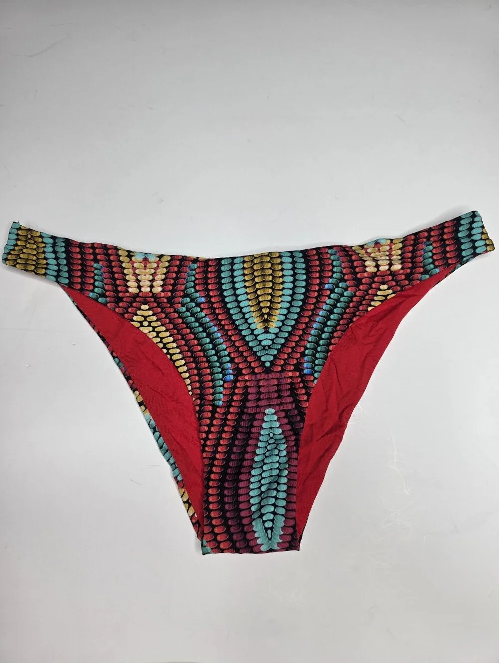 NEW Miss Bikini Luxe Bikini Bottoms Multicolor Large